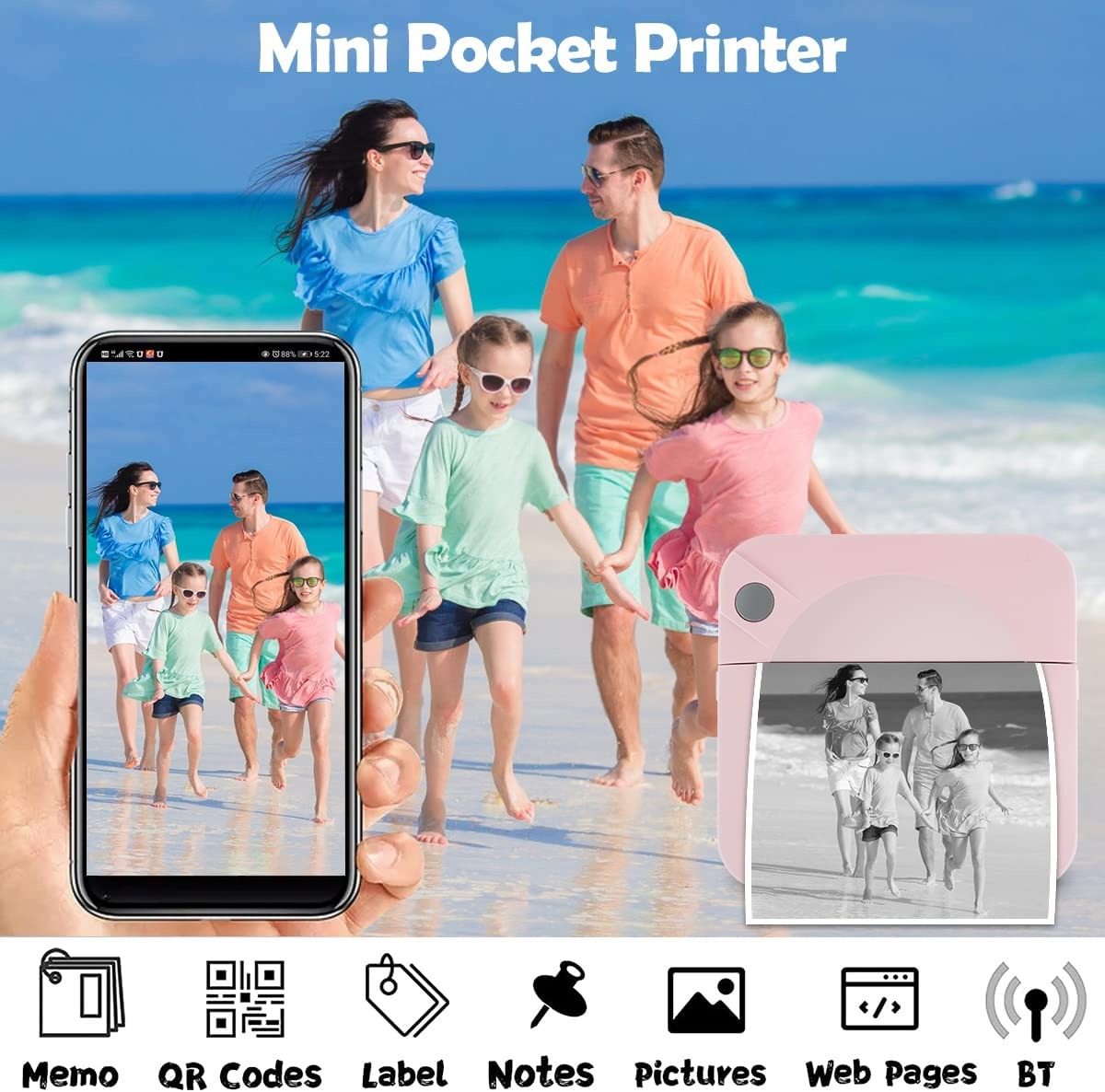 Fun Print - Mini Wireless Inkless Printer