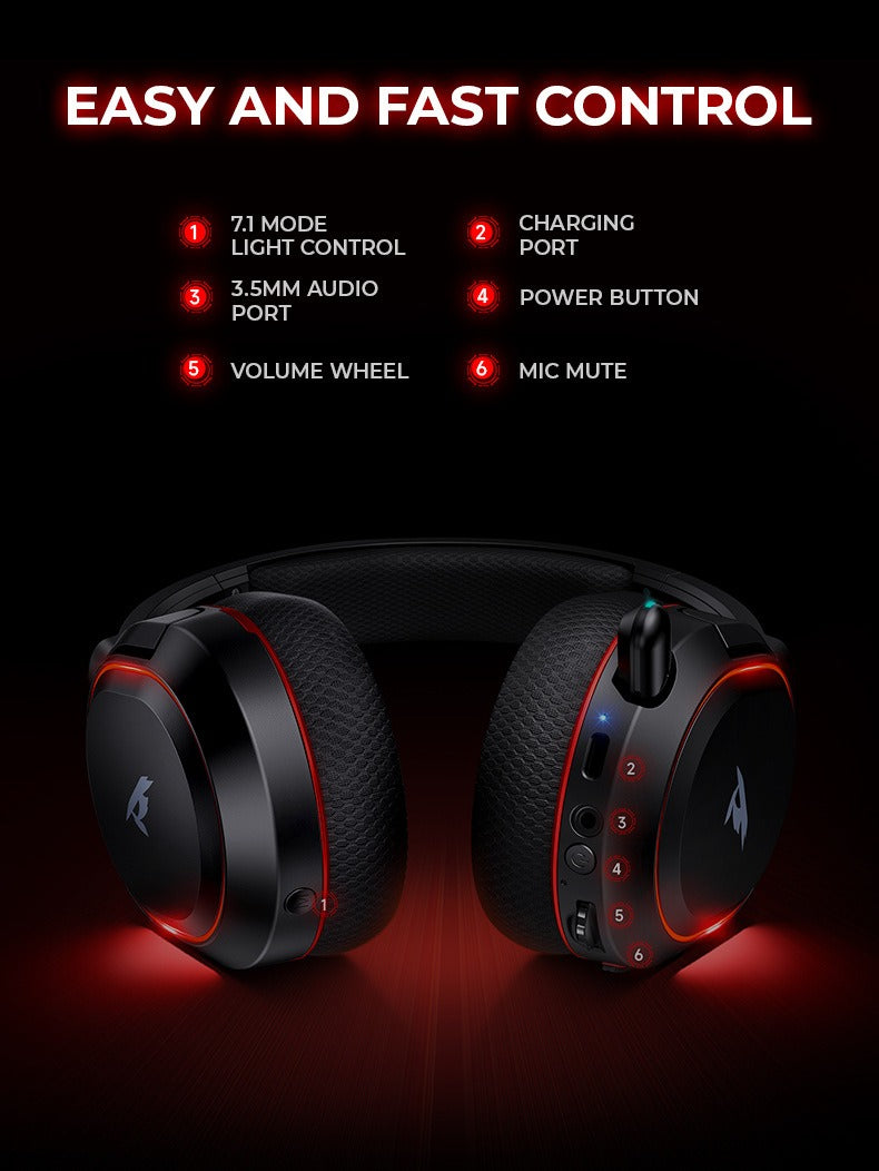 Picun G2 Wireless Bluetooth Gaming Headset