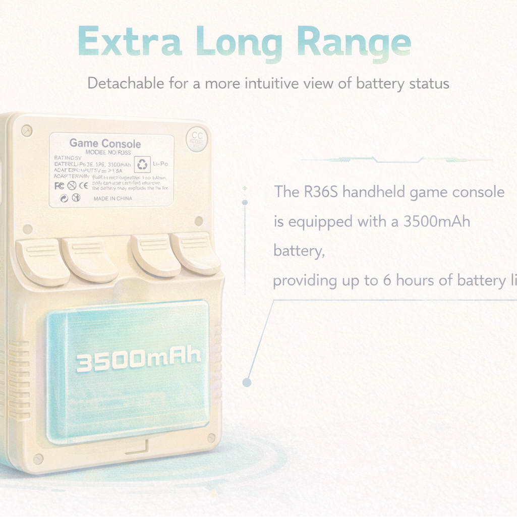 R36S Handheld Game Console (Orange)