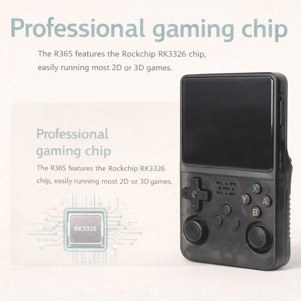 R36S Handheld Game Console (Orange)