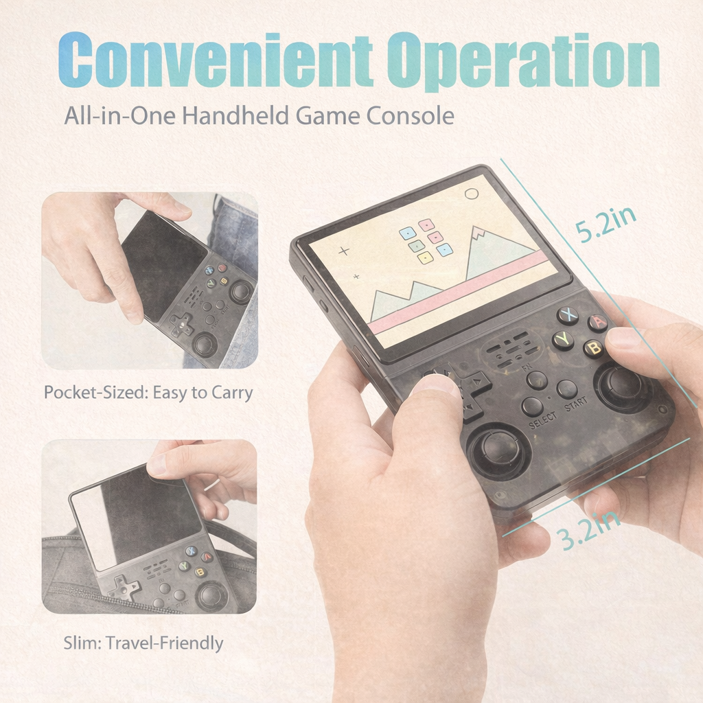 R36S Handheld Game Console (Orange)